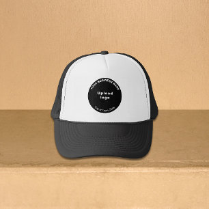 Casquette Marque d'affaires en forme ronde en noir et blanc