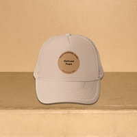 Marque d'affaires ronde sur chapeau de camion kaki