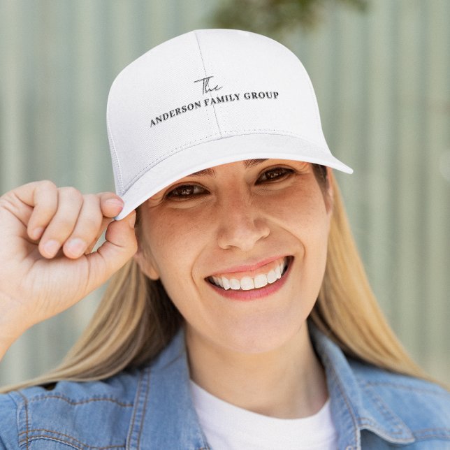 Casquette Marque de nom d'entreprise en noir script (Créateur téléchargé)