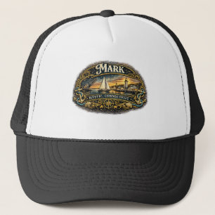 Casquette Marque Mystic Connecticut Nom Vintage Nautique