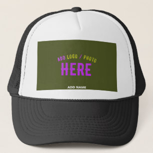 CASQUETTE MARQUE VERTE DE L'ARMÉE NOIRE BLANCHE MODERNE ET É