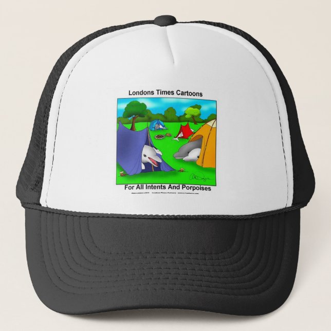 Casquette Marsouins de Camping Amateurs de Blagues Drôles (Devant)