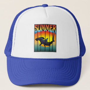 CASQUETTE MARTEAU DE REQUIN D'ÉTÉ COUCHER DE SOLEIL