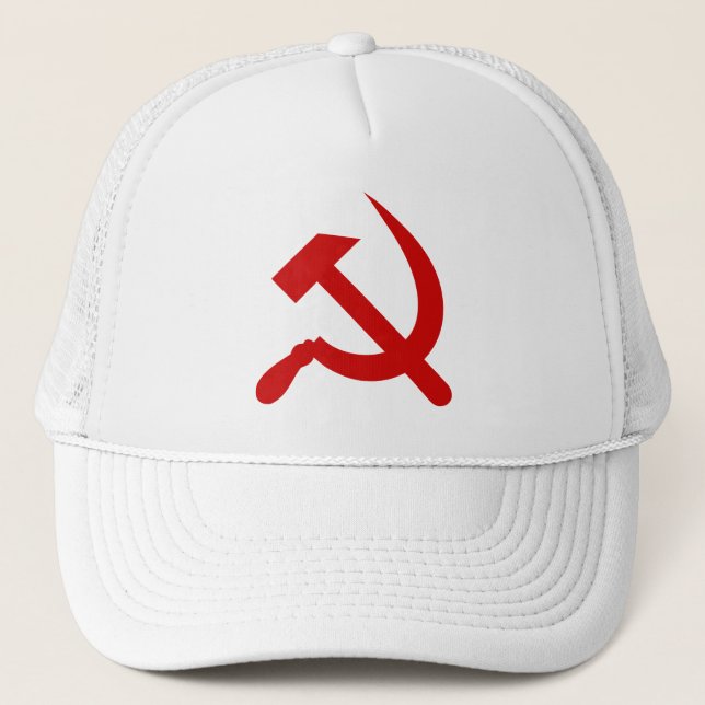 Casquette Marteau et faucille rouges de communisme (Devant)