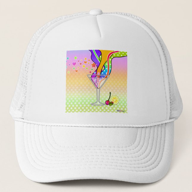 CASQUETTE MARTINI STYLE POP ART DES ANNÉES 60 (Devant)