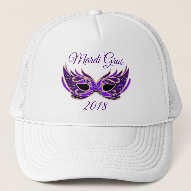 Casquette Masque Mardi Gras 2018 (Devant)