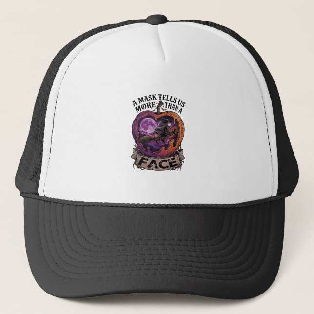 Casquette Masque nous en dit plus que le visage Halloween So (Devant)