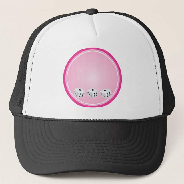 Casquette matrices avec le cercle rose personnalisable (Devant)
