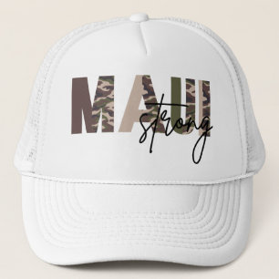 Casquette Maui Strong Brown Armée Motif Trucker Chapeau