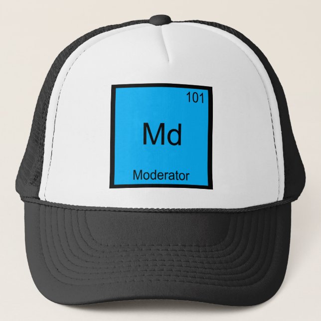 Casquette Md - Modérateur Funny Chimie Élément Symbole Tee (Devant)
