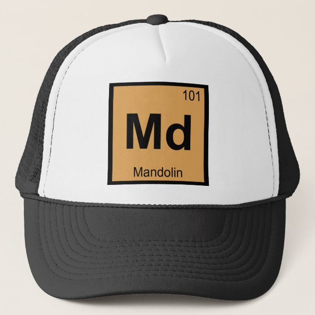 Casquette Md - Symbole de table périodique de la chimie de m (Devant)