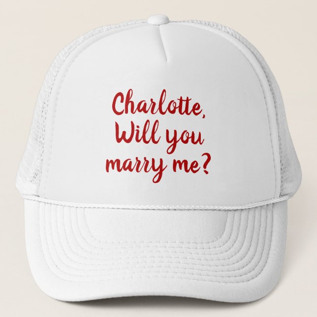 Casquette Me marie-t-on une proposition de mariage texte per (Devant)