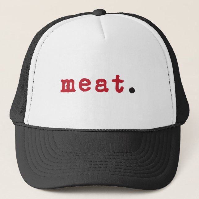 Casquette meat. - red text hat (Devant)