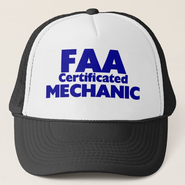 Casquette Mécanicien diplômée par FAA (Devant)