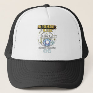 Casquette mécanicien drôle ma tolérance vs la tolérance de m