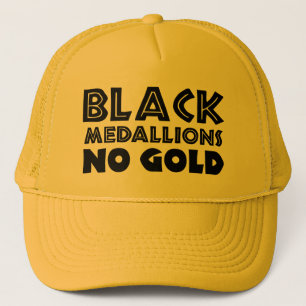 CASQUETTE MÉDALLIONS NOIRES PAS D'OR