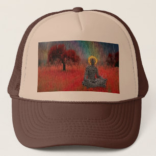 Casquette Méditation en paysage surréel