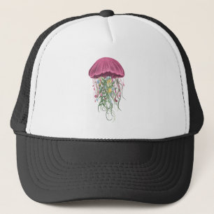 Casquette Méduses et fleurs