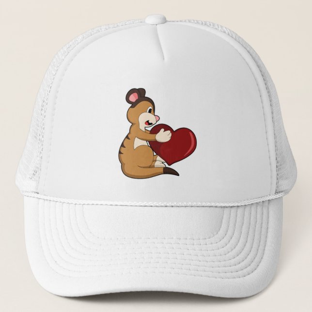 Casquette Meerkat avec coeur (Devant)