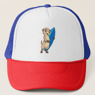 Casquette Meerkat comme surfeur avec Surfer