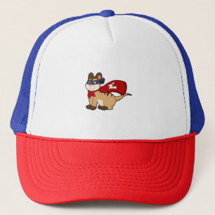 Casquette Meerkat en héros avec masque