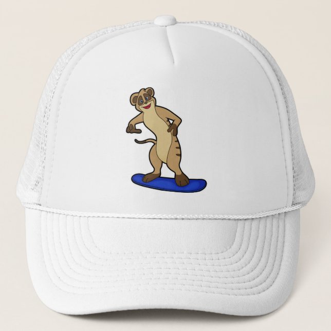 Casquette Meerkat en Snowboard avec Snowboard (Devant)