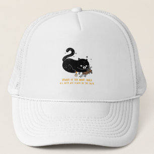 Casquette Méfiez-vous de la nuit, enfant. tous les chats son