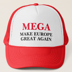 Casquette MEGA Rendre sa grandeur à l'Europe Chapeau roux Tr