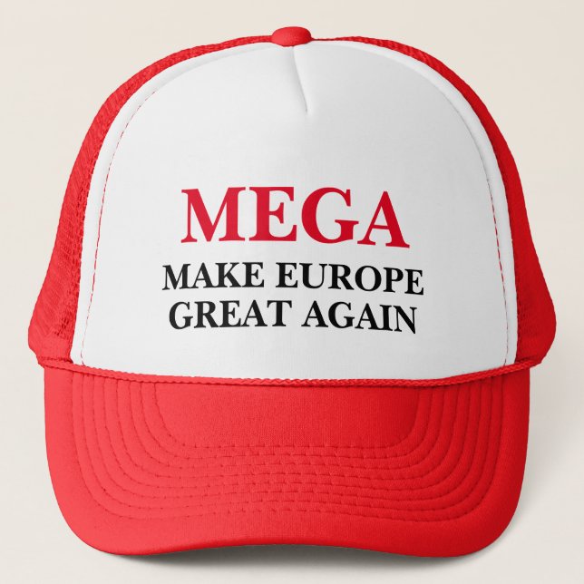 Casquette MEGA Rendre sa grandeur à l'Europe Chapeau roux Tr (Devant)