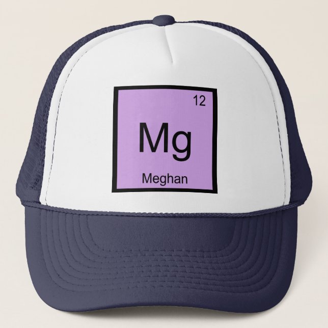 Casquette Meghan Nom Chimie Élément Tableau Périodique (Devant)