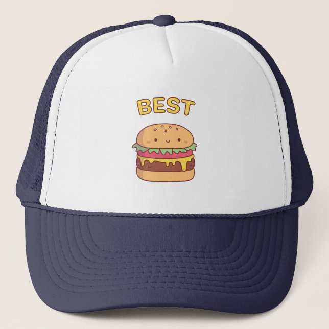 Casquette Meilleur Burger Cute Meilleur Ami Correspondant (Devant)