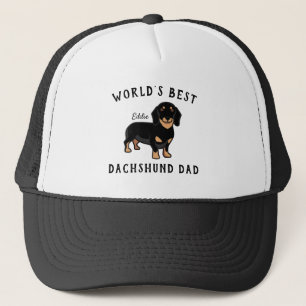 Casquette Meilleur Dachshund Papa Dachshund du monde Nom per