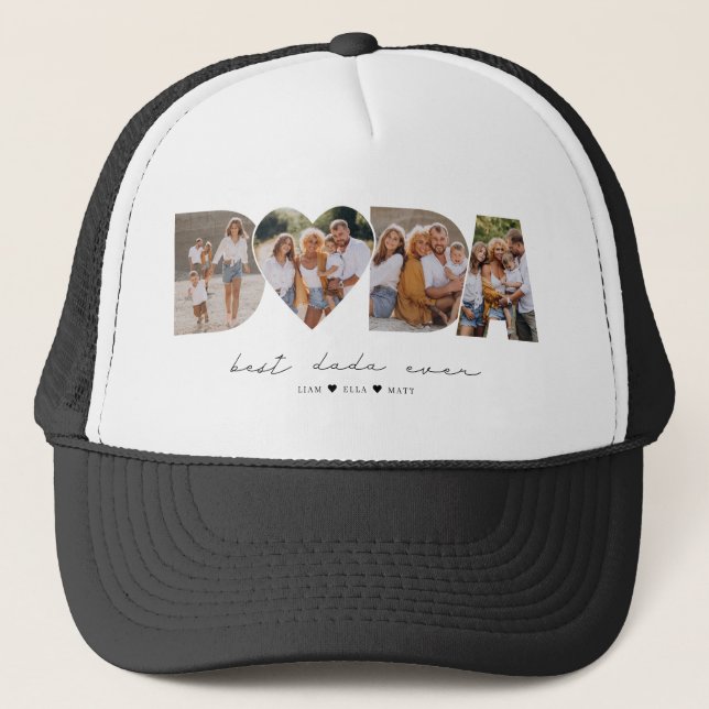 Casquette Meilleur Dada Ever 4 Collage photo Première Fête d (Devant)