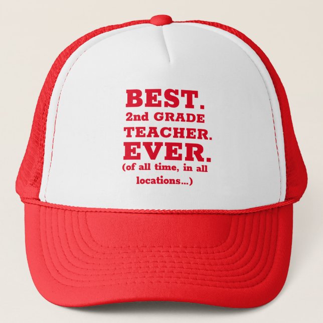 Casquette Meilleur enseignant de 2e année (Devant)