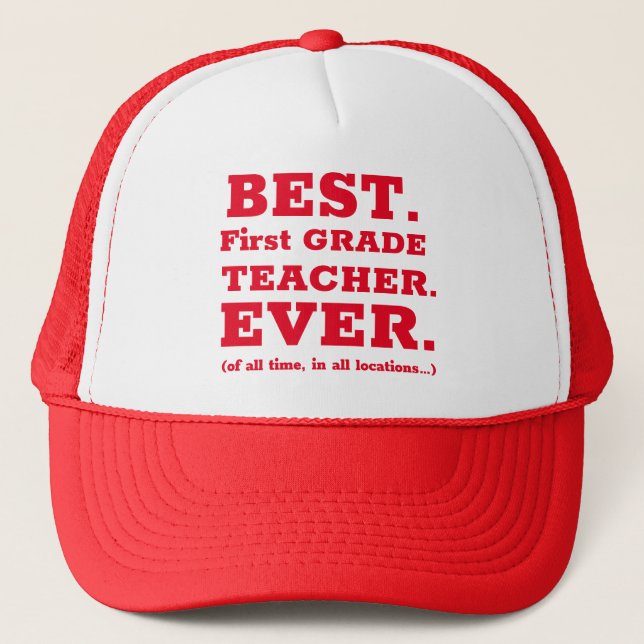 Casquette Meilleur enseignant de première année (Devant)