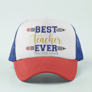 Casquette Meilleur enseignant personnalisé jamais - Cadeau C