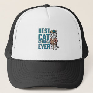 Casquette Meilleur Grand-Père de Chat Vintage T-shirt de Gra