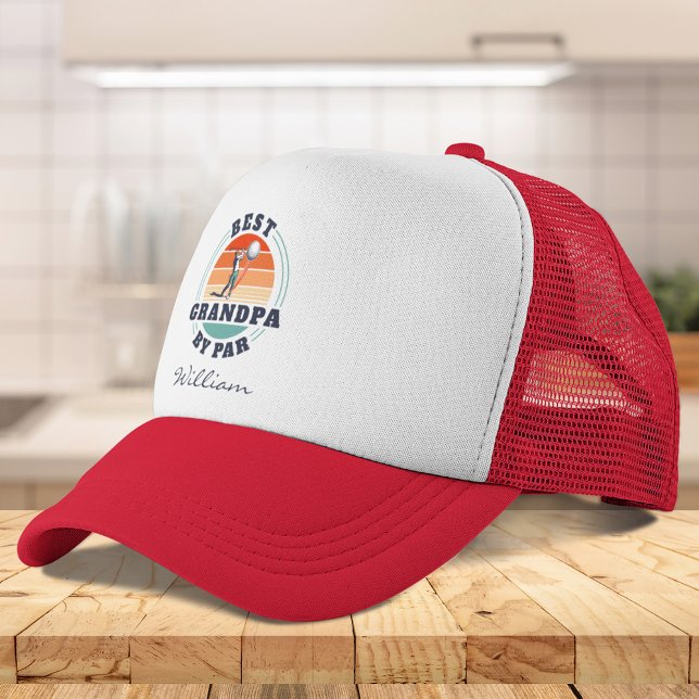 Casquette Meilleur Grand-Père Par Fête des pères Rétro Perso (Best Grandpa By Par Custom Retro Fathers Day Trucker Hat)