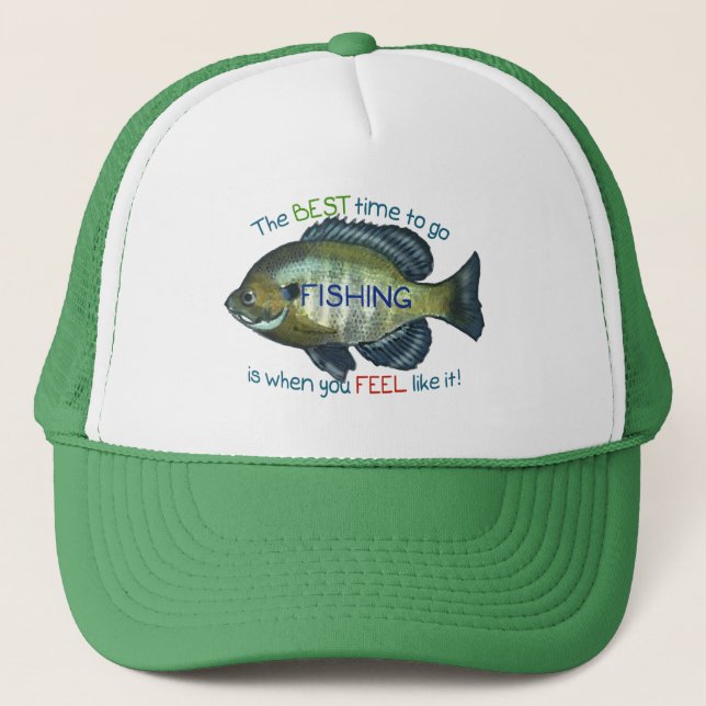 Casquette Meilleur Moment Pour Aller Pêcher | Poisson rouge (Devant)