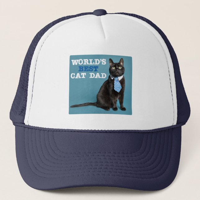 Casquette Meilleur papa de chat au monde (Devant)