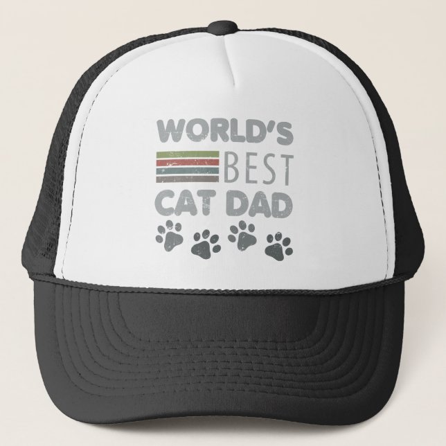 Casquette Meilleur papa de chat au monde (Devant)