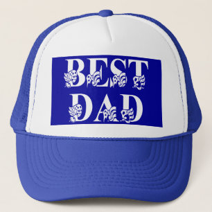 Casquette Meilleur papa, Drapeau White Text