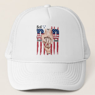 Casquette Meilleur papa jamais - Fist Bump USA Drapeau - 1 e