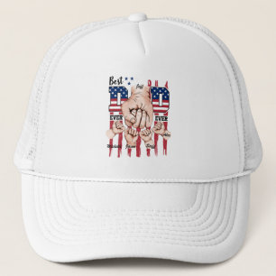 Casquette Meilleur papa jamais - Fist Bump USA Drapeau - 4 E