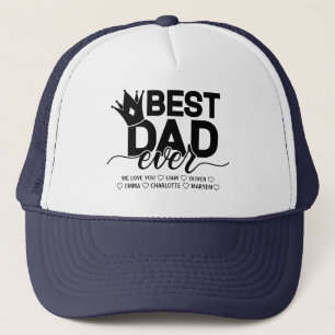Casquette Meilleur papa jamais   Noms personnalisés des enfa