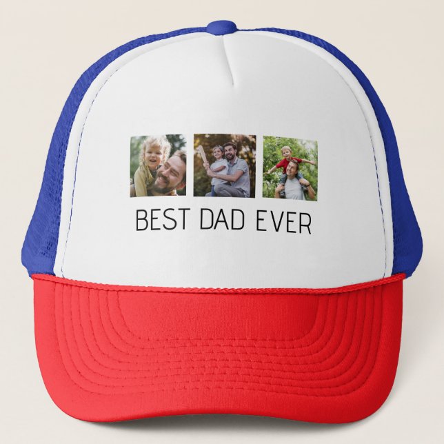 Casquette Meilleur papa jamais photo (Devant)