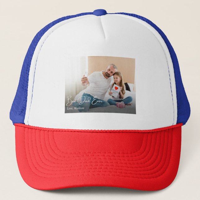 Casquette Meilleur papa jamais une simple photo personnalisé (Devant)