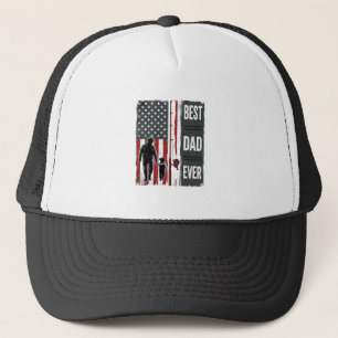 Casquette Meilleur Papa Pêche Drapeau Vintage Vector Design_
