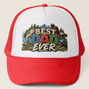 Casquette Meilleur Papa Pêche en Plein Air