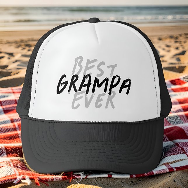 Casquette Meilleur Papi de tous les temps Moderne Noir et Gr (Créateur téléchargé)